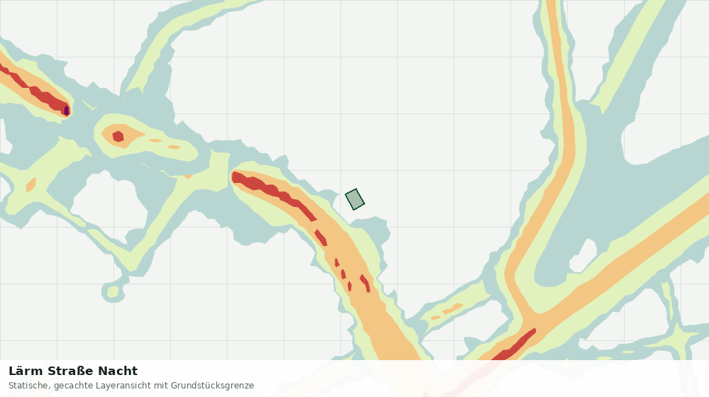Statische Kartenansicht: Lärm Straße Nacht