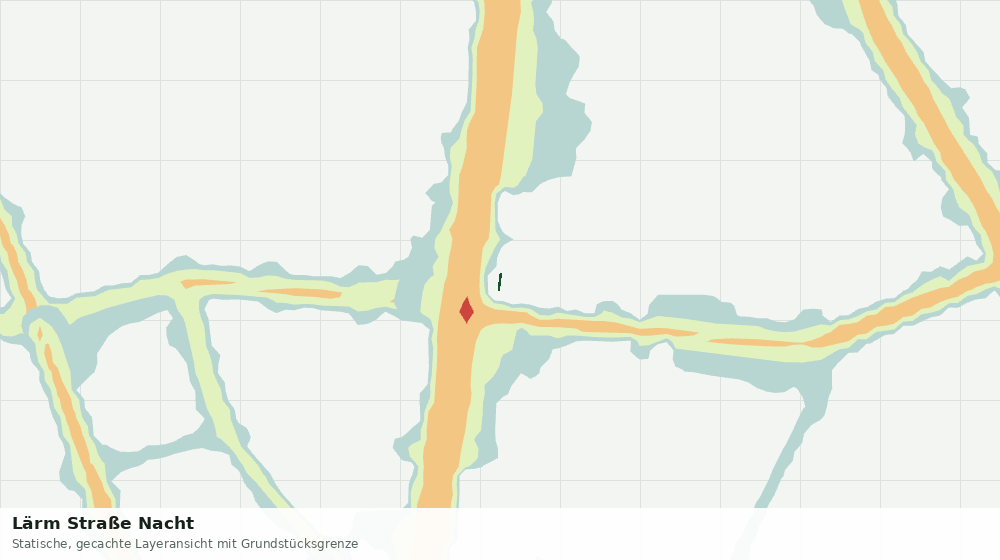 Statische Kartenansicht: Lärm Straße Nacht