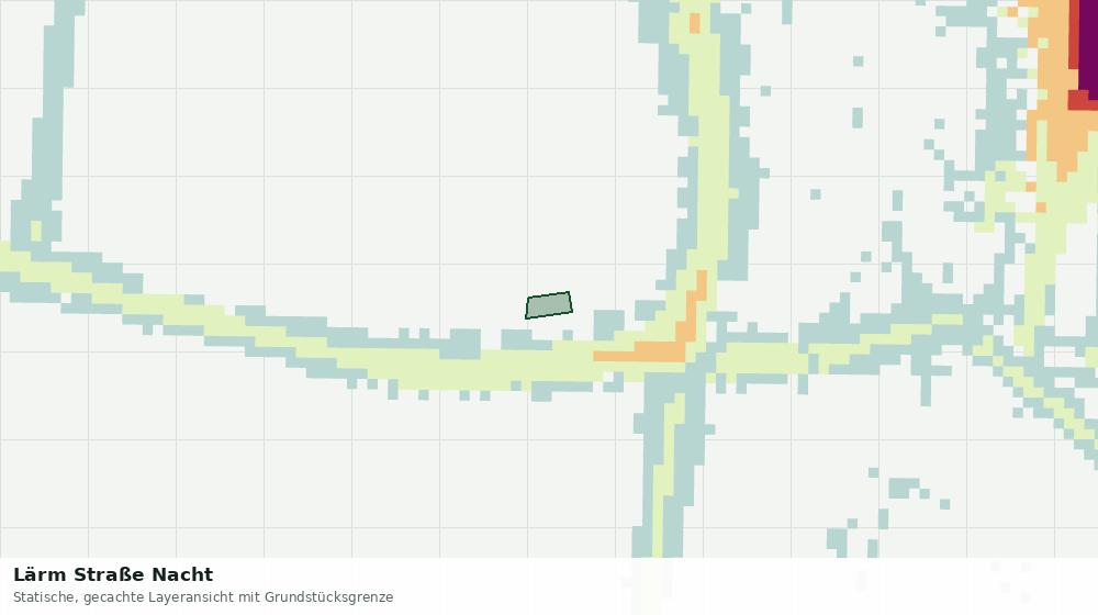 Statische Kartenansicht: Lärm Straße Nacht