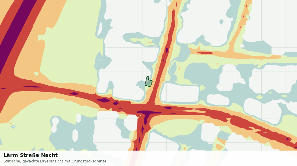 Statische Kartenansicht: Lärm Straße Nacht