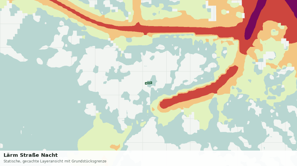 Statische Kartenansicht: Lärm Straße Nacht