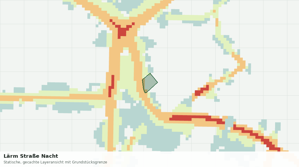 Statische Kartenansicht: Lärm Straße Nacht