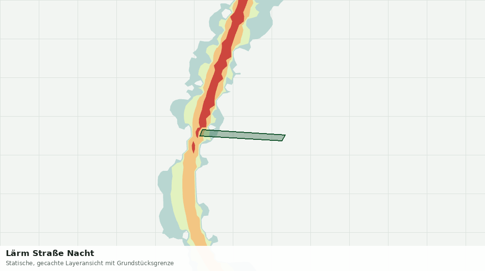Statische Kartenansicht: Lärm Straße Nacht
