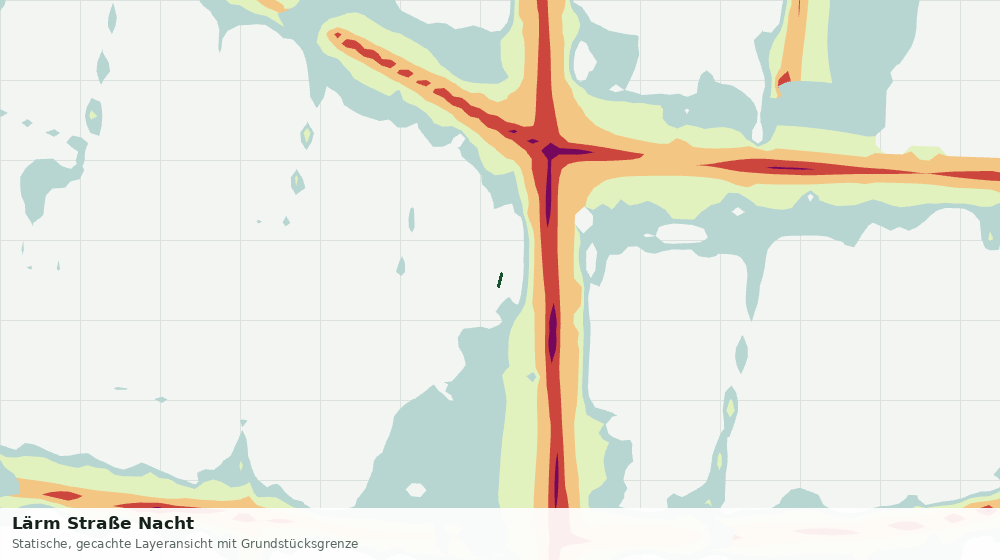 Statische Kartenansicht: Lärm Straße Nacht