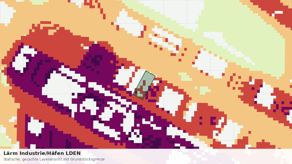 Statische Kartenansicht: Lärm Industrie/Häfen LDEN