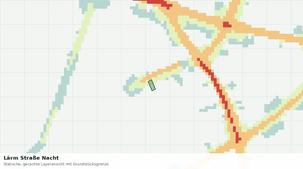 Statische Kartenansicht: Lärm Straße Nacht