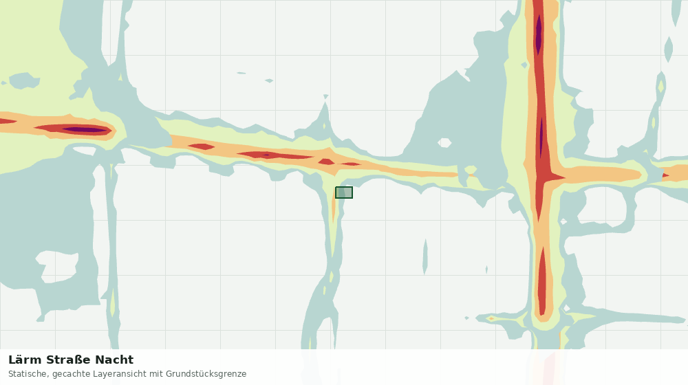 Statische Kartenansicht: Lärm Straße Nacht