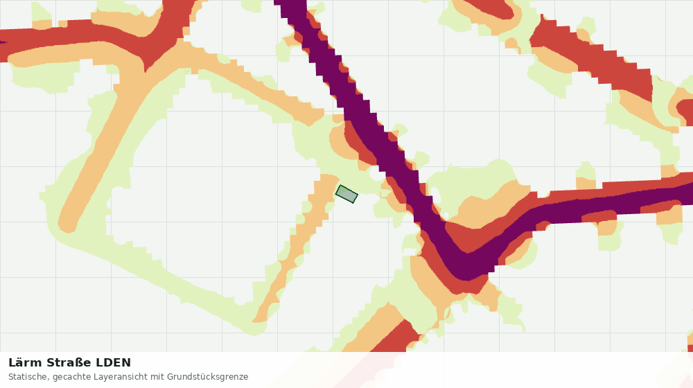 Statische Kartenansicht: Lärm Straße LDEN