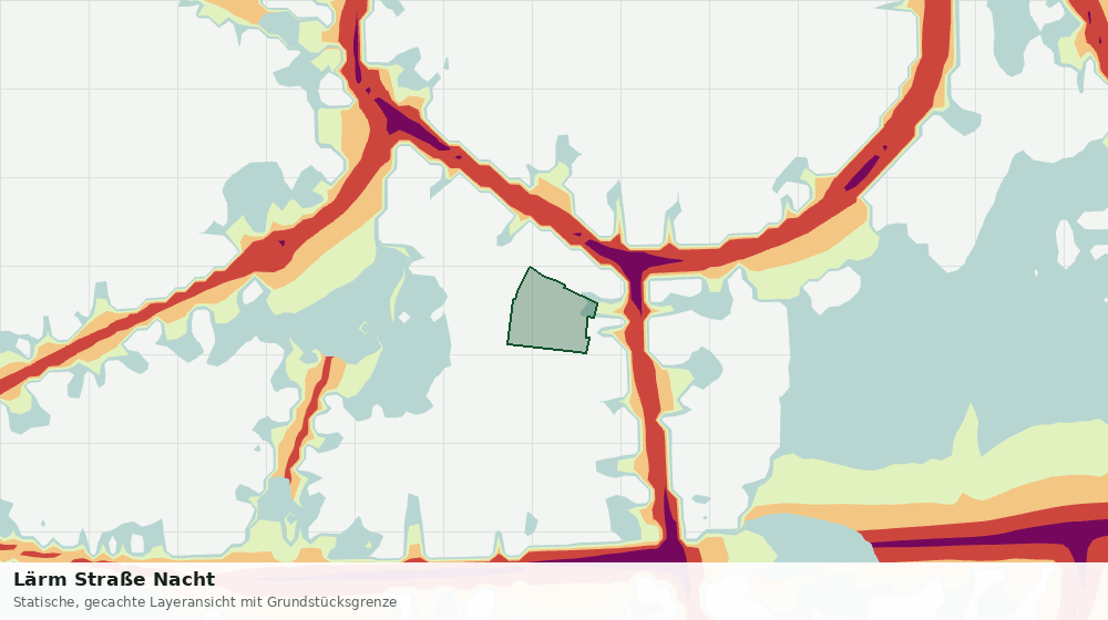 Statische Kartenansicht: Lärm Straße Nacht