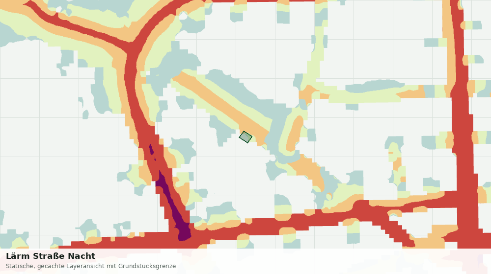 Statische Kartenansicht: Lärm Straße Nacht