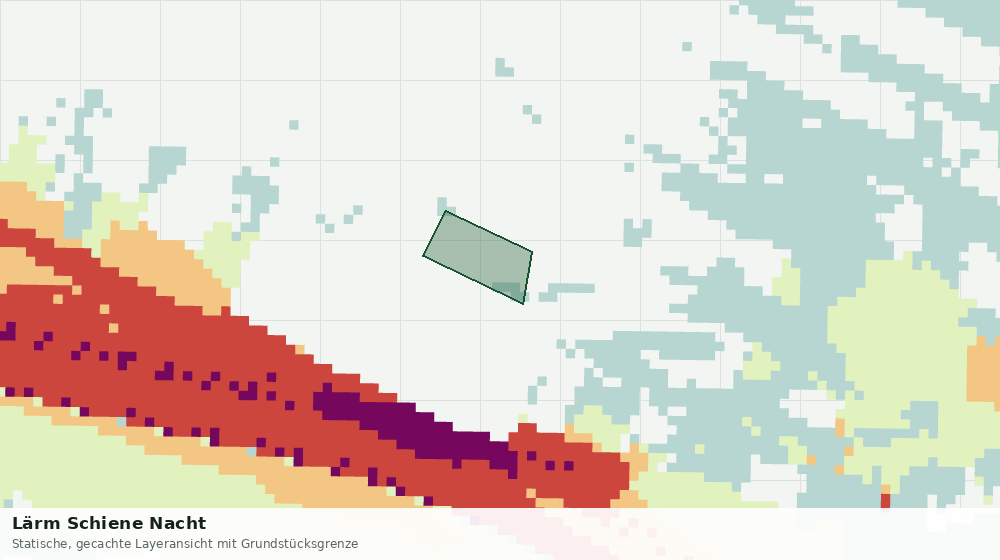 Statische Kartenansicht: Lärm Schiene Nacht