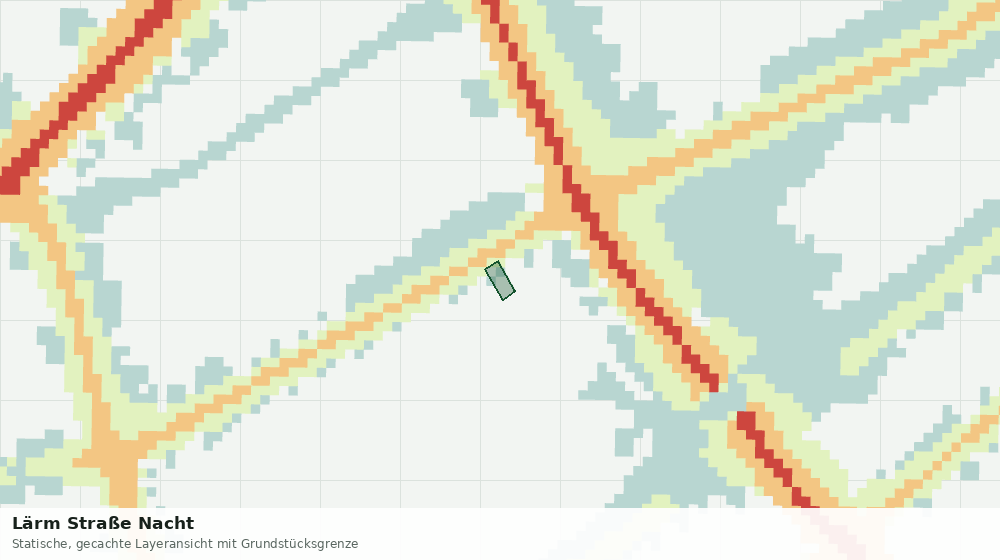 Statische Kartenansicht: Lärm Straße Nacht