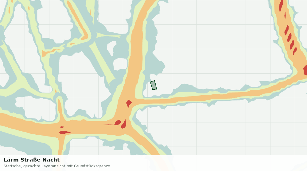 Statische Kartenansicht: Lärm Straße Nacht