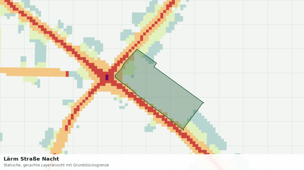 Statische Kartenansicht: Lärm Straße Nacht