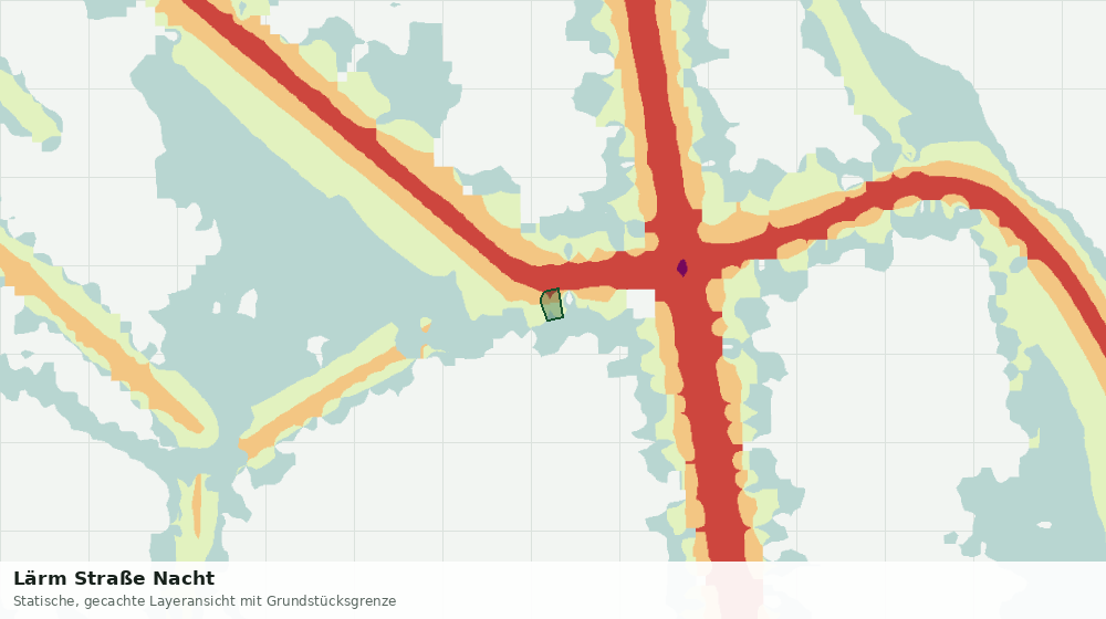 Statische Kartenansicht: Lärm Straße Nacht