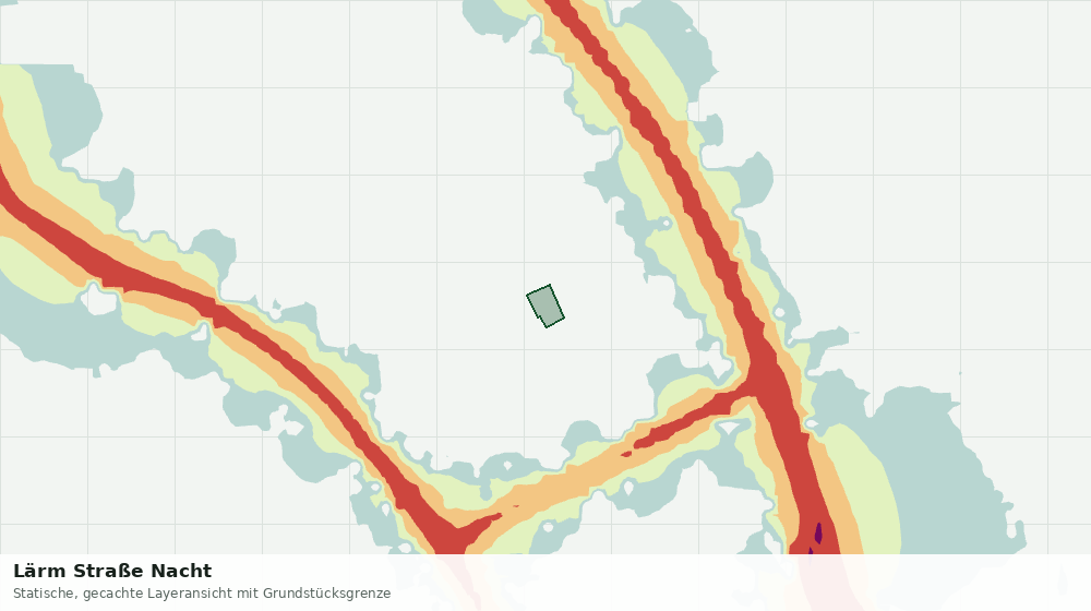 Statische Kartenansicht: Lärm Straße Nacht