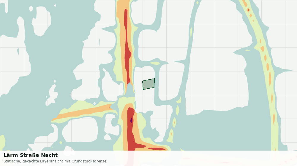 Statische Kartenansicht: Lärm Straße Nacht