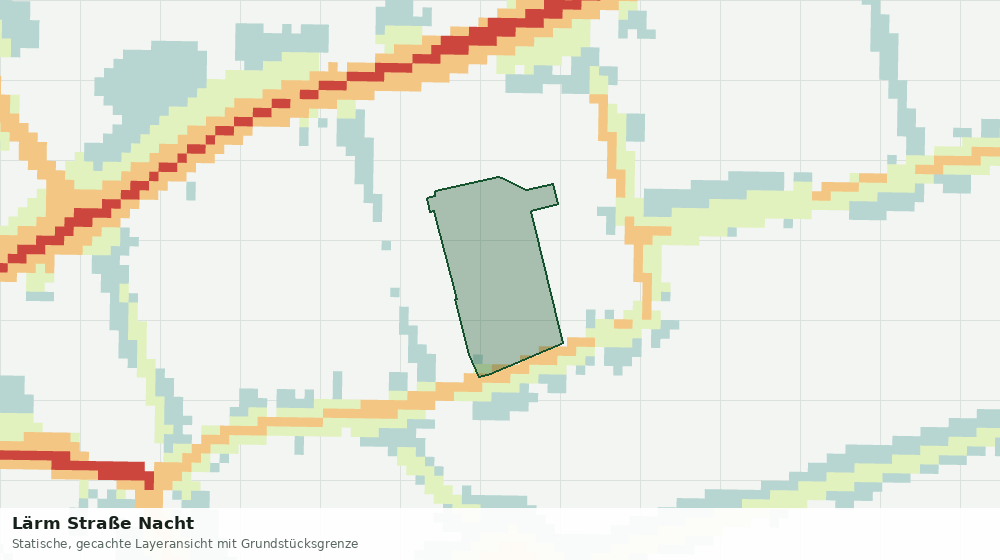 Statische Kartenansicht: Lärm Straße Nacht