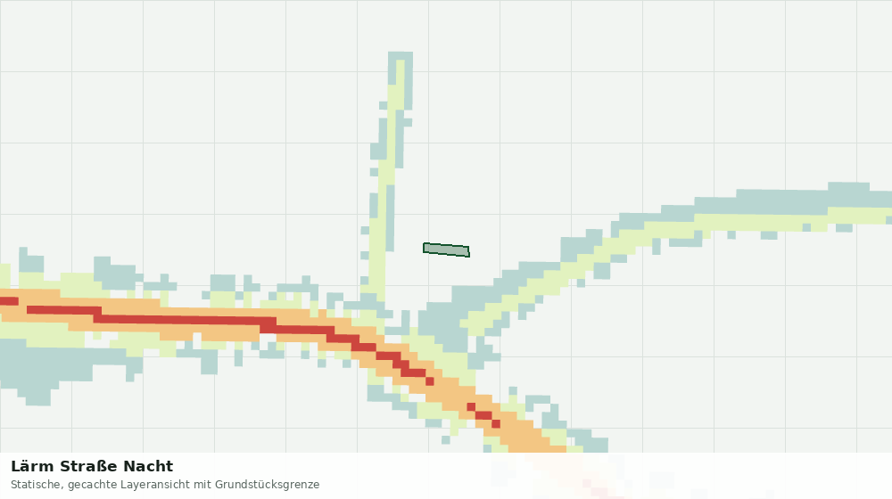 Statische Kartenansicht: Lärm Straße Nacht