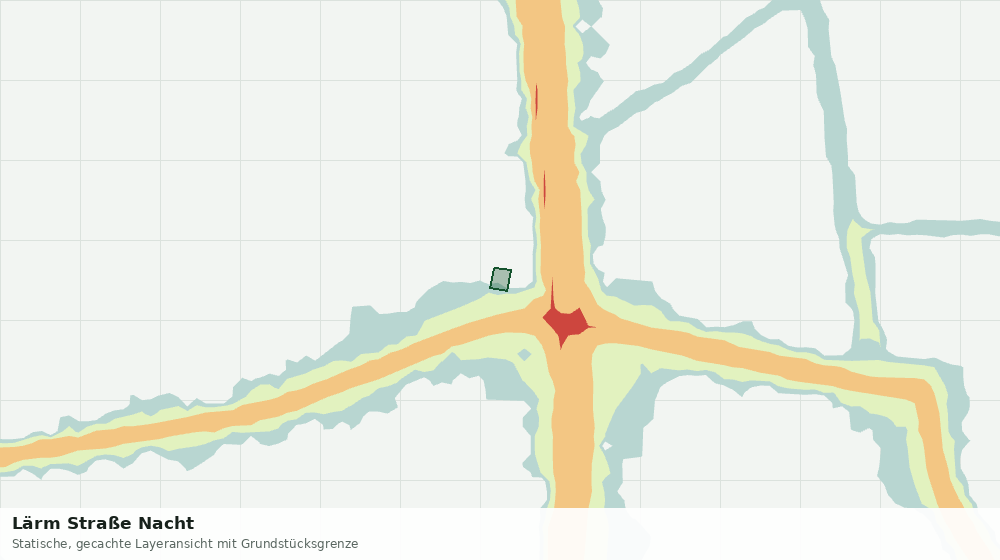 Statische Kartenansicht: Lärm Straße Nacht