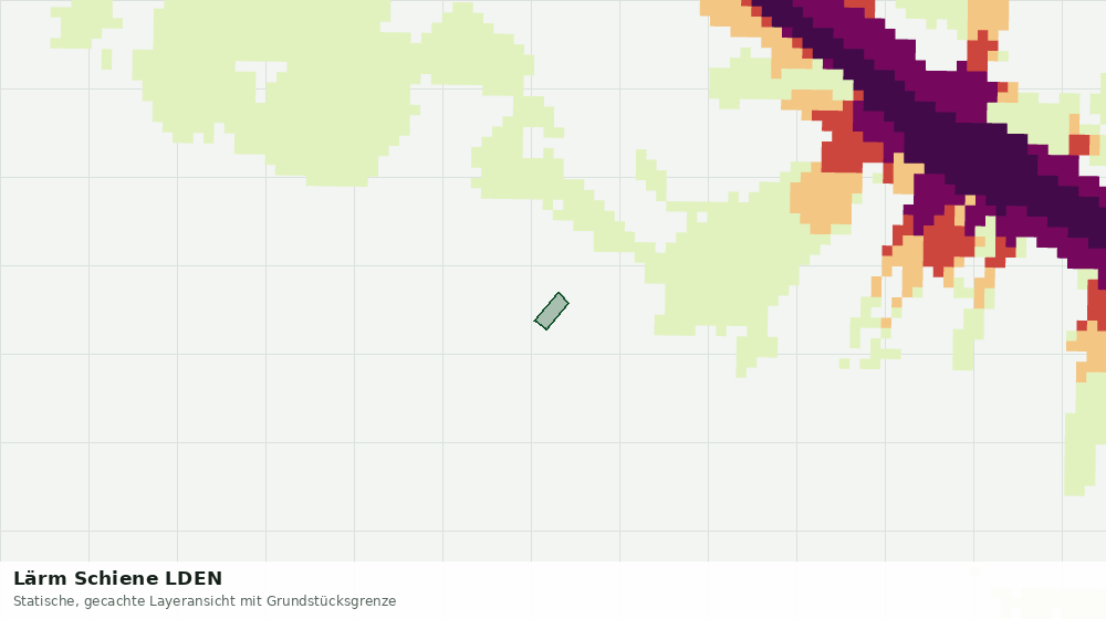 Statische Kartenansicht: Lärm Schiene LDEN