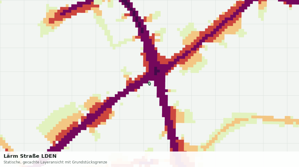 Statische Kartenansicht: Lärm Straße LDEN