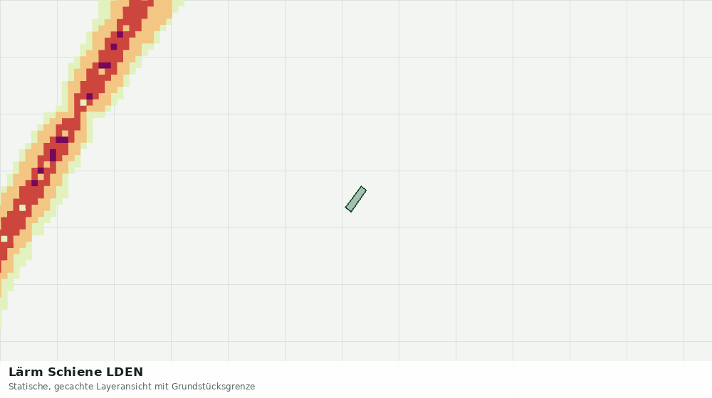 Statische Kartenansicht: Lärm Schiene LDEN