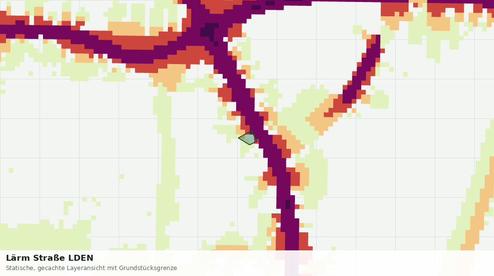 Statische Kartenansicht: Lärm Straße LDEN