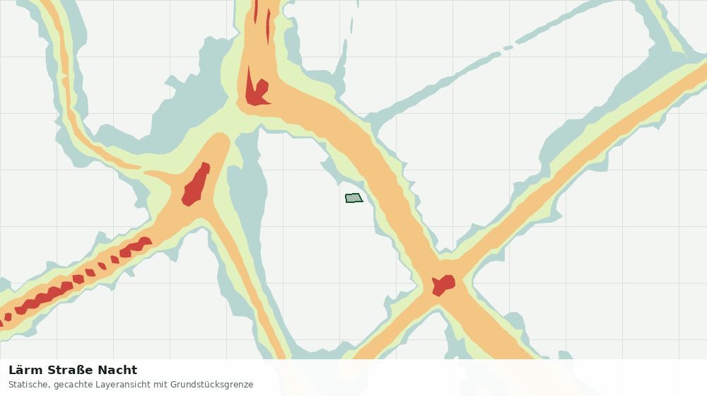 Statische Kartenansicht: Lärm Straße Nacht