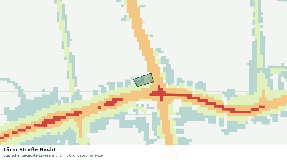 Statische Kartenansicht: Lärm Straße Nacht
