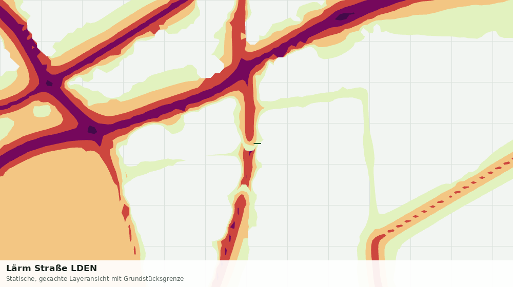 Statische Kartenansicht: Lärm Straße LDEN