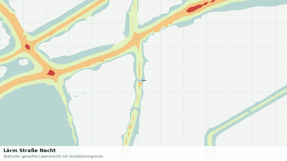 Statische Kartenansicht: Lärm Straße Nacht