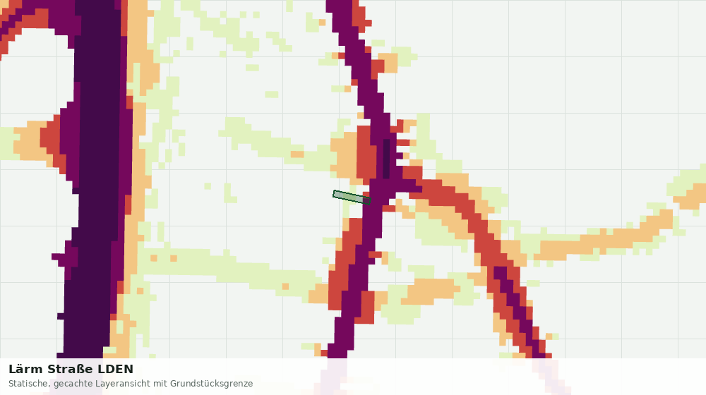 Statische Kartenansicht: Lärm Straße LDEN
