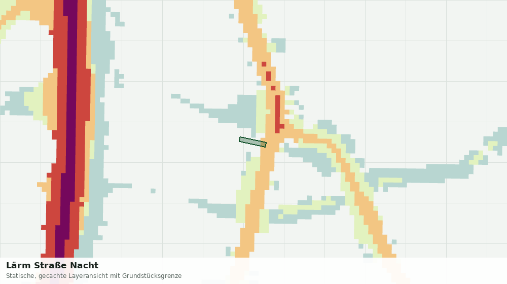 Statische Kartenansicht: Lärm Straße Nacht