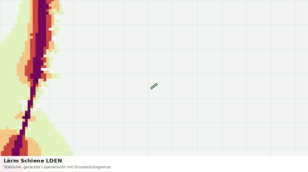 Statische Kartenansicht: Lärm Schiene LDEN