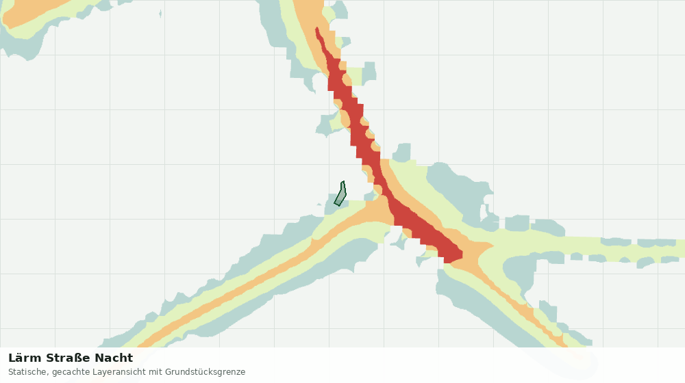 Statische Kartenansicht: Lärm Straße Nacht