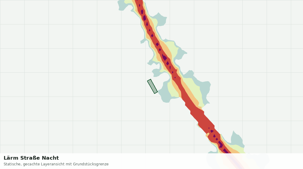 Statische Kartenansicht: Lärm Straße Nacht