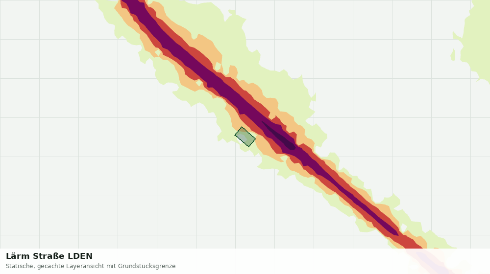 Statische Kartenansicht: Lärm Straße LDEN
