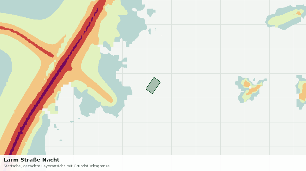 Statische Kartenansicht: Lärm Straße Nacht