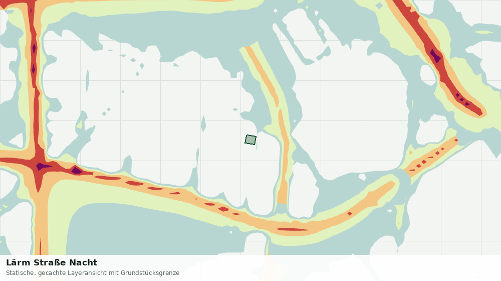 Statische Kartenansicht: Lärm Straße Nacht