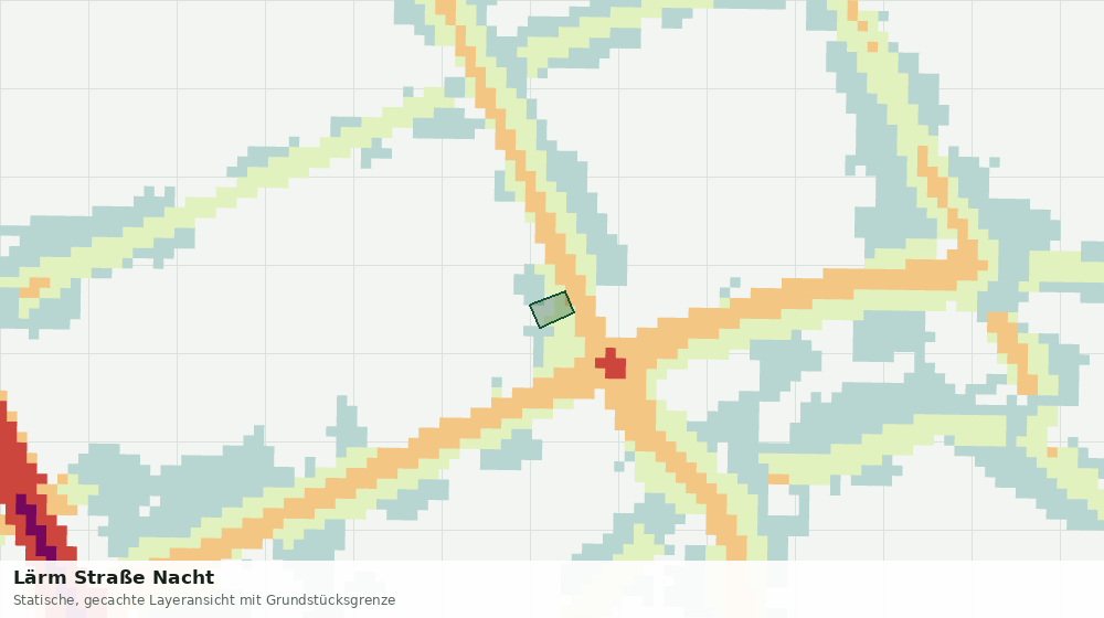 Statische Kartenansicht: Lärm Straße Nacht