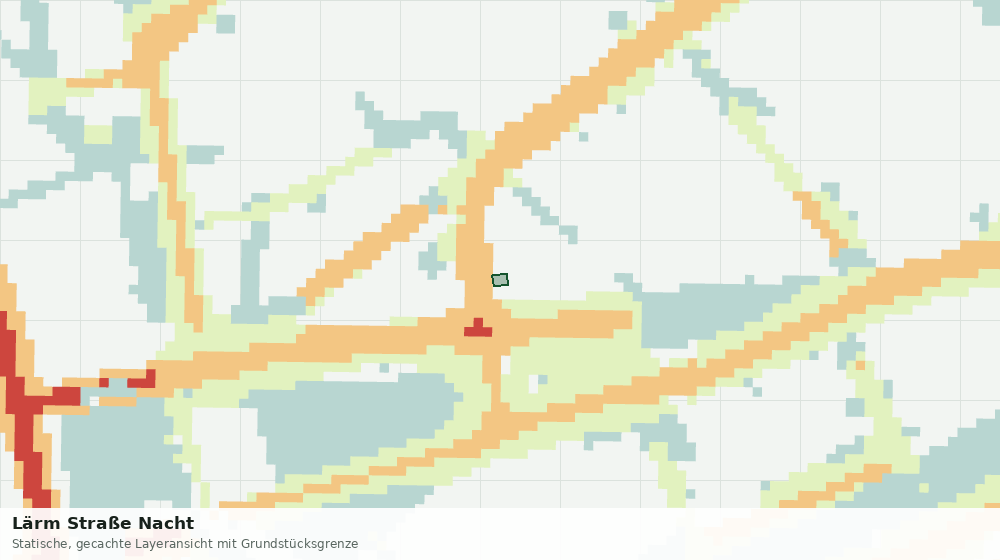 Statische Kartenansicht: Lärm Straße Nacht