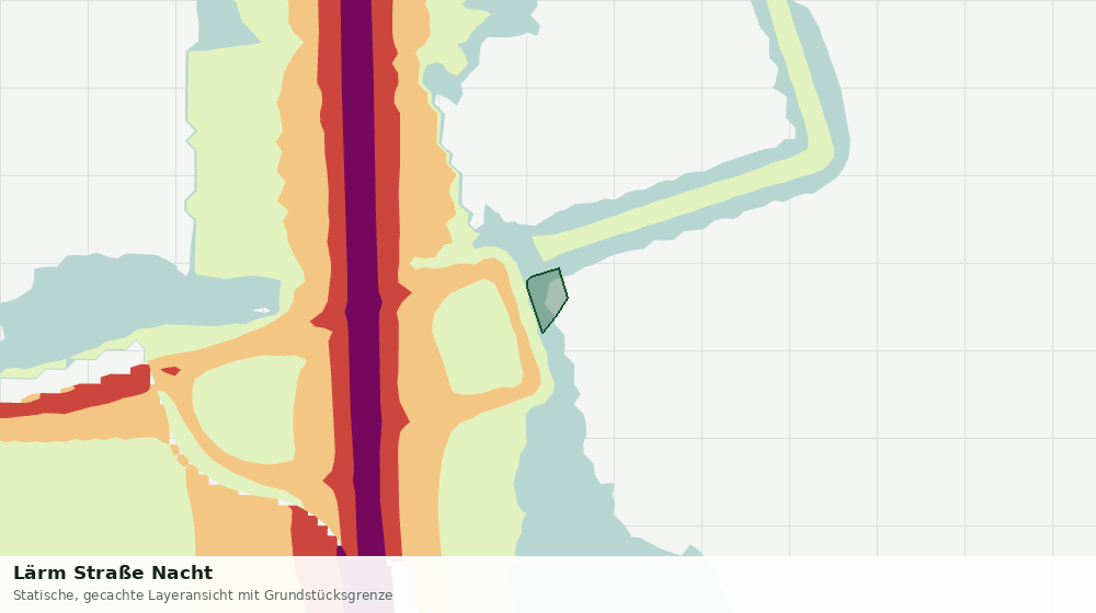 Statische Kartenansicht: Lärm Straße Nacht