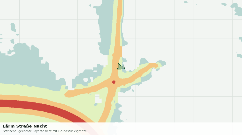 Statische Kartenansicht: Lärm Straße Nacht