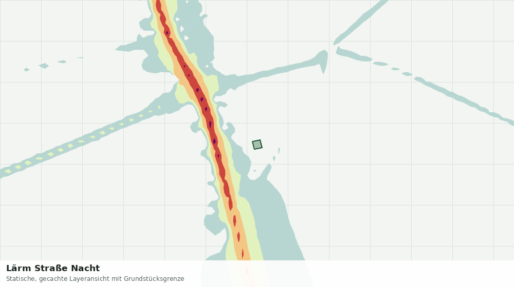 Statische Kartenansicht: Lärm Straße Nacht