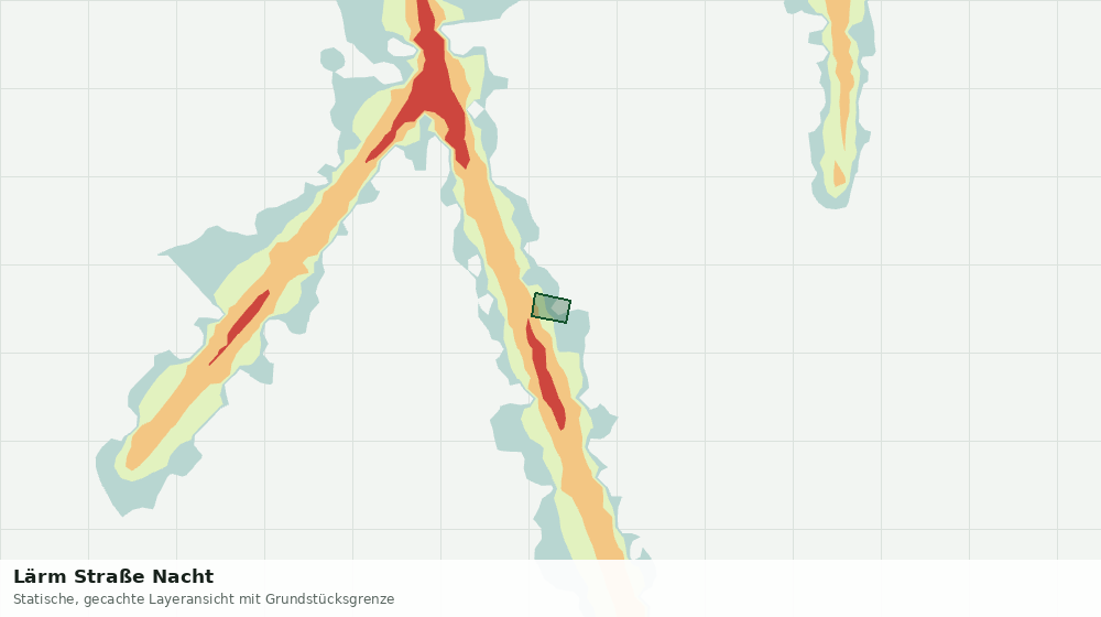 Statische Kartenansicht: Lärm Straße Nacht