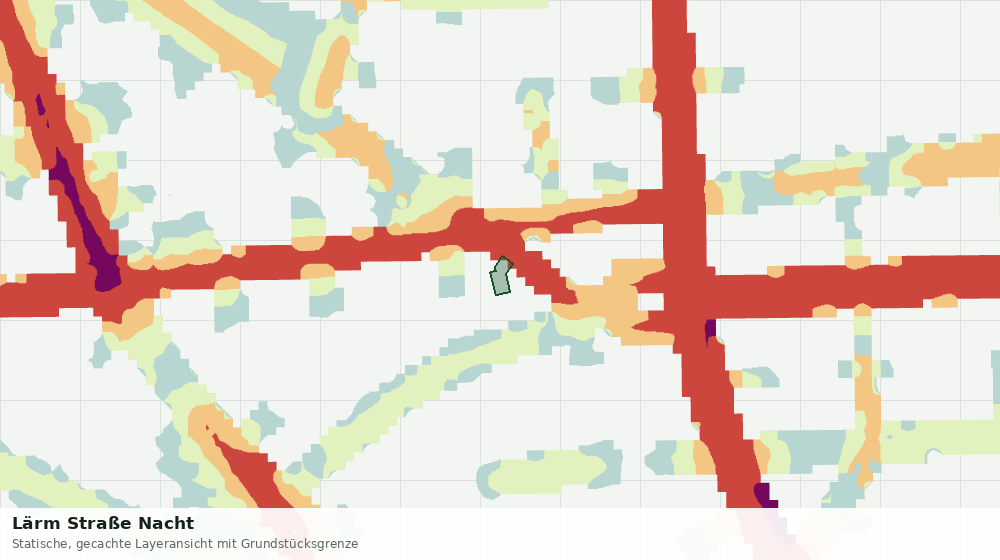 Statische Kartenansicht: Lärm Straße Nacht