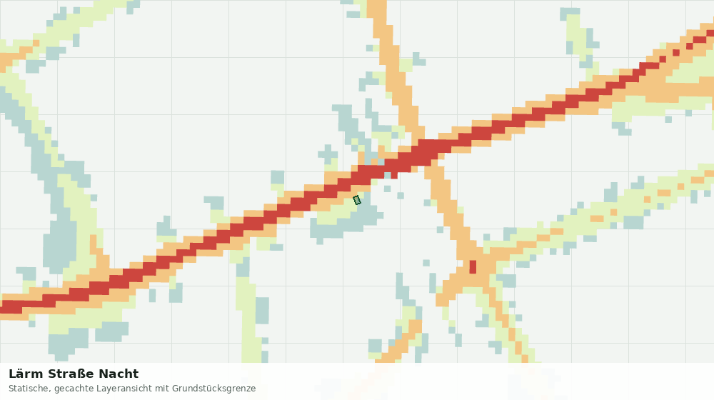 Statische Kartenansicht: Lärm Straße Nacht