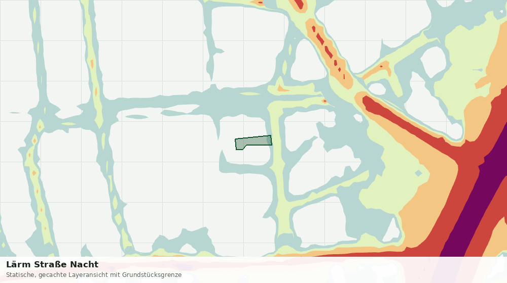 Statische Kartenansicht: Lärm Straße Nacht