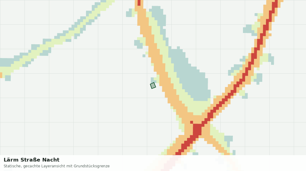 Statische Kartenansicht: Lärm Straße Nacht